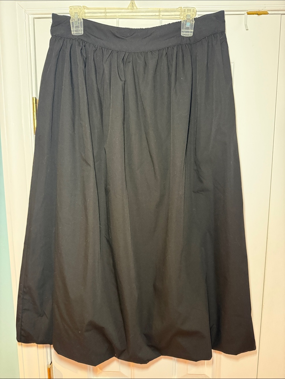 Classic Black Women’s Gathered Skirt with Bubble Hem